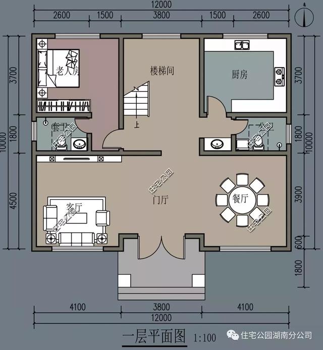 農(nóng)村14X14米樓房設(shè)計(jì)圖，3種方案供您選擇