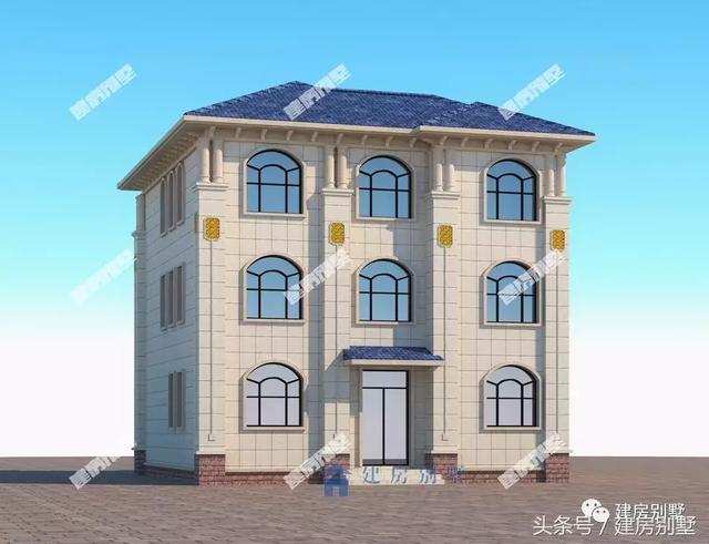 4款面寬為11米左右的三層別墅設(shè)計(jì)方案圖，都是全新設(shè)計(jì)