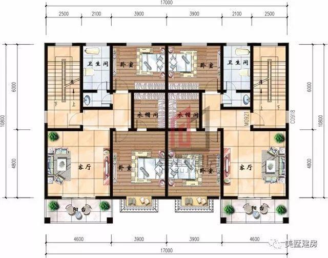 3套農(nóng)村雙拼樓房設(shè)計(jì)圖，哥倆好住雙拼