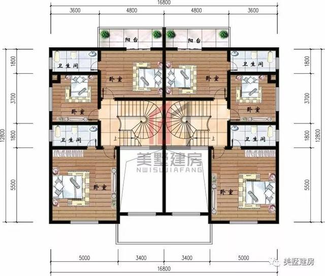 3套農(nóng)村雙拼樓房設(shè)計(jì)圖，哥倆好住雙拼