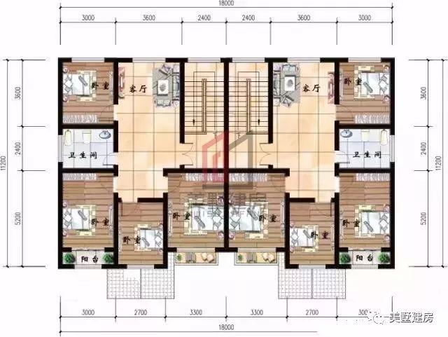 3套農(nóng)村雙拼樓房設(shè)計(jì)圖，哥倆好住雙拼