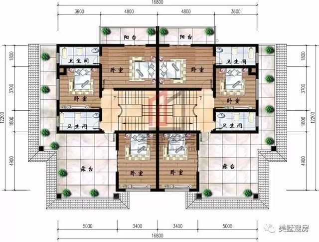 3套農(nóng)村雙拼樓房設(shè)計(jì)圖，哥倆好住雙拼