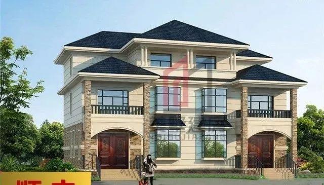 3套農(nóng)村雙拼樓房設(shè)計(jì)圖，哥倆好住雙拼