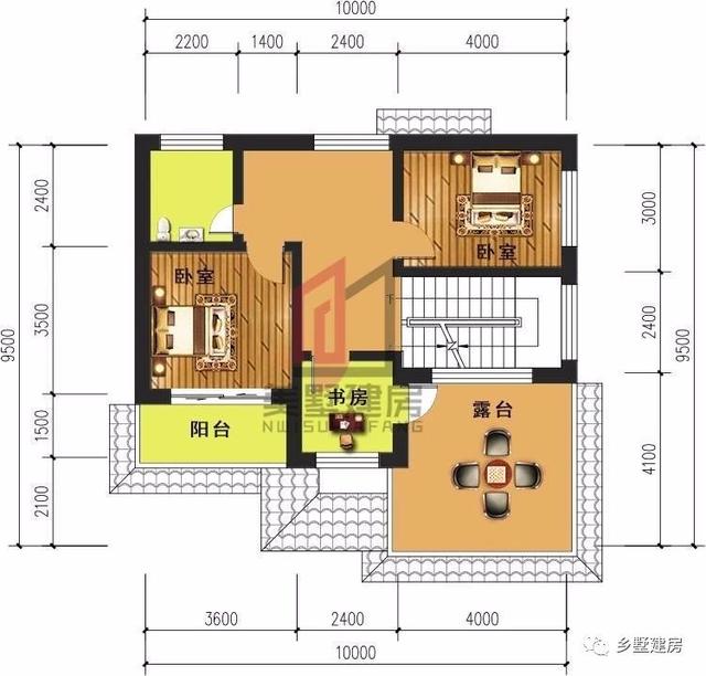 2套新農(nóng)村二層住宅方案圖，自建房的參考