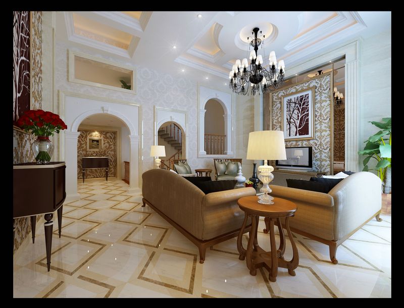 280平米別墅歐美風(fēng)情裝修效果圖，漂亮