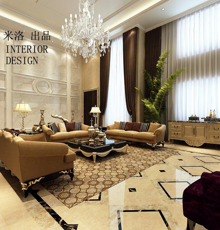 280平米別墅歐美風(fēng)情裝修效果圖，漂亮