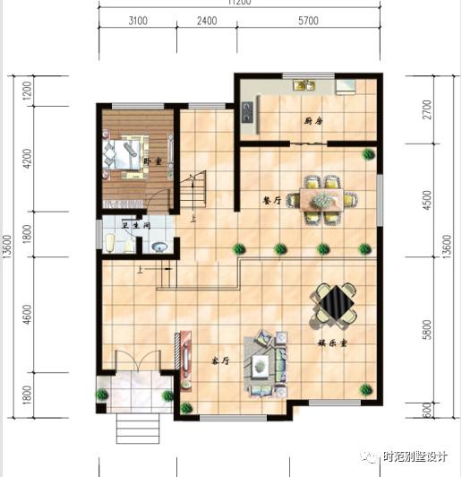 11x13m帶閣樓的兩層農(nóng)村自建房設(shè)計(jì)圖，精美