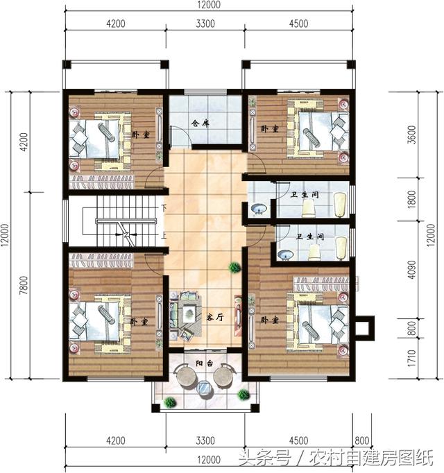 6款帶煙筒的小別墅設(shè)計方案圖，款款漂亮