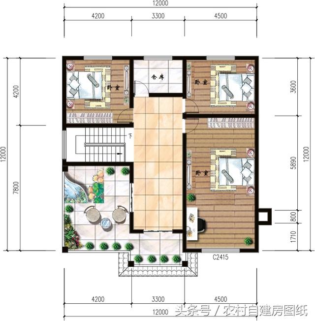 6款帶煙筒的小別墅設(shè)計方案圖，款款漂亮
