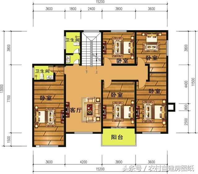 6款帶煙筒的小別墅設(shè)計方案圖，款款漂亮