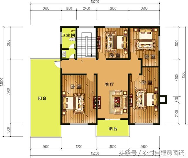 6款帶煙筒的小別墅設(shè)計方案圖，款款漂亮
