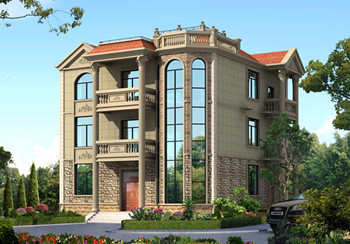 三層復(fù)式別墅小洋樓圖，挑空客廳，布局實(shí)用，千萬人喜歡的實(shí)用戶型