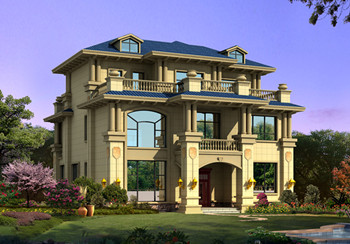 三間三層房子設(shè)計(jì)圖，高端三層樓房設(shè)計(jì)圖，三層兩個(gè)大露臺(tái)