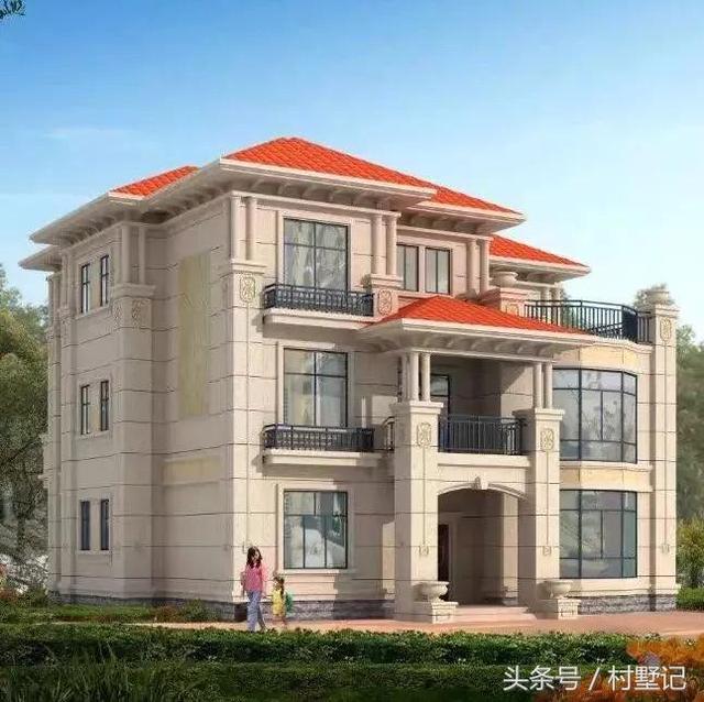 2棟高端三層豪宅設(shè)計(jì)圖，附方案和建成實(shí)景圖