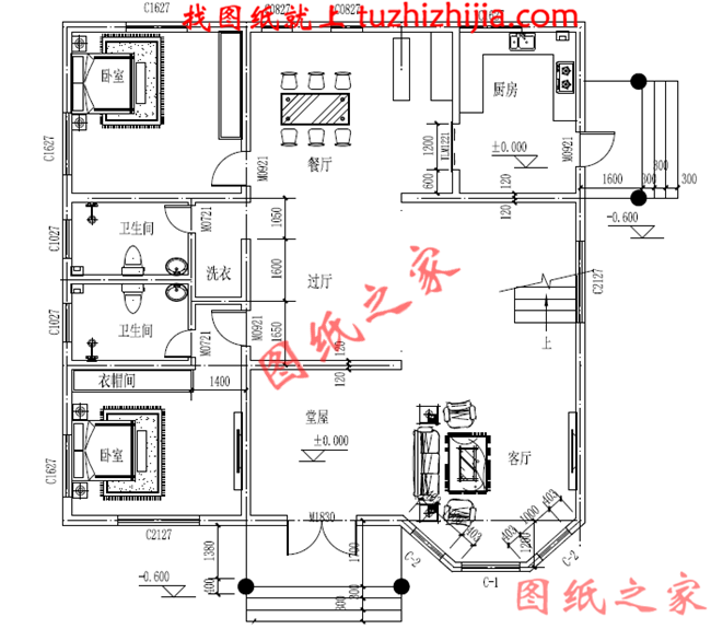 三層復(fù)式別墅小洋樓，挑空客廳，布局實(shí)用，千萬人喜歡的實(shí)用戶型