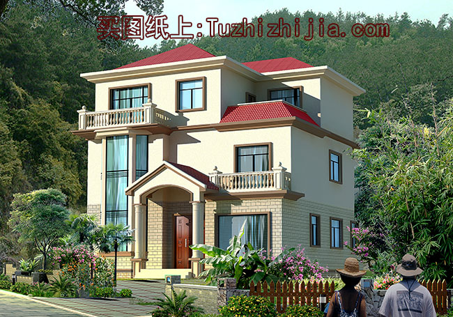 農(nóng)村自建三間三層樓房設(shè)計(jì)圖，帶露臺(tái)，經(jīng)典實(shí)用