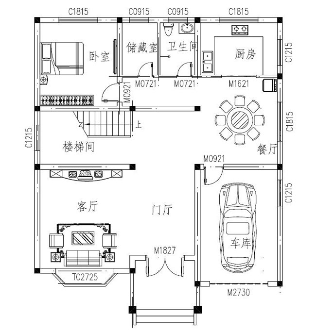 農(nóng)村自建三間三層樓房設(shè)計(jì)圖，帶露臺(tái)，經(jīng)典實(shí)用