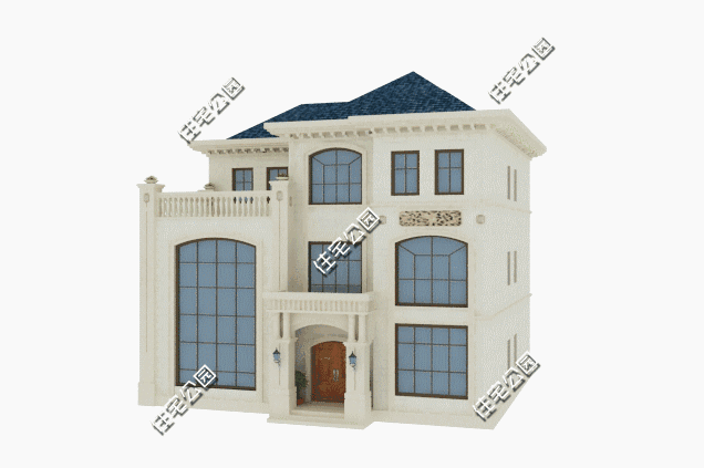 15X13米3層歐式挑空客廳別墅設計方案，顏值高