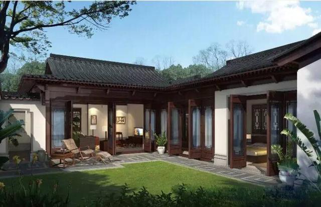 中式民宅別墅外觀效果圖大全，古香古色