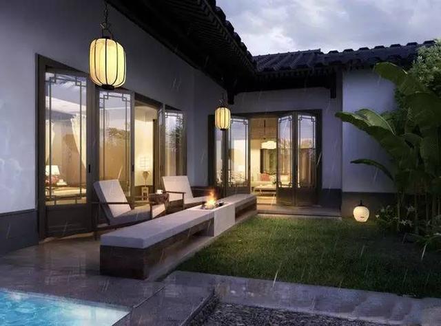 中式民宅別墅外觀效果圖大全，古香古色