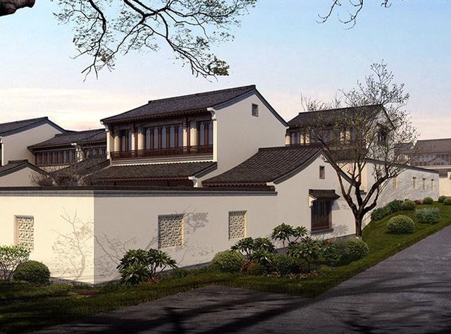 中式民宅別墅外觀效果圖大全，古香古色