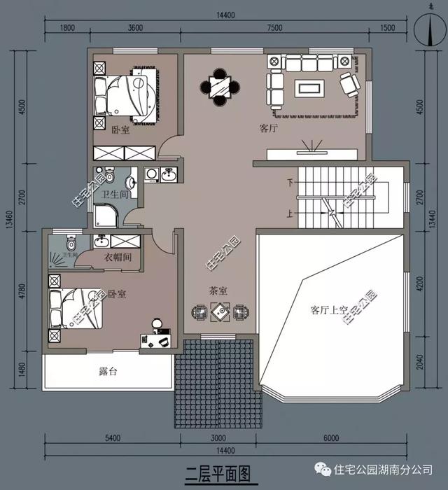 14.4X15.5米農(nóng)村三層別墅設(shè)計(jì)圖，好看又實(shí)用