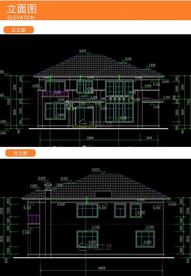 30萬(wàn)農(nóng)村二層樓房設(shè)計(jì)圖，新中式風(fēng)格