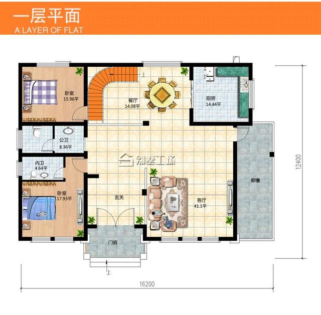 30萬(wàn)農(nóng)村二層樓房設(shè)計(jì)圖，新中式風(fēng)格