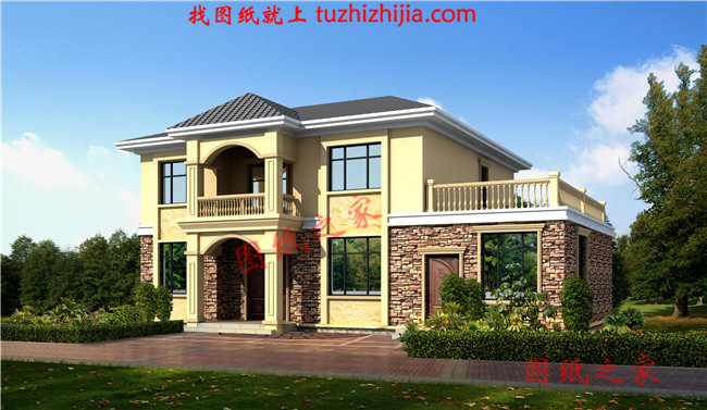 農(nóng)村四間兩層樓房設(shè)計(jì)圖，外觀時尚，戶型實(shí)用