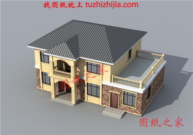 農(nóng)村四間兩層樓房設(shè)計(jì)圖，外觀時尚，戶型實(shí)用