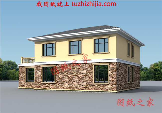 農(nóng)村四間兩層樓房設(shè)計(jì)圖，外觀時尚，戶型實(shí)用