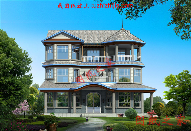 三層新農(nóng)村住宅房屋設(shè)計(jì)圖，溫馨美觀的戶型