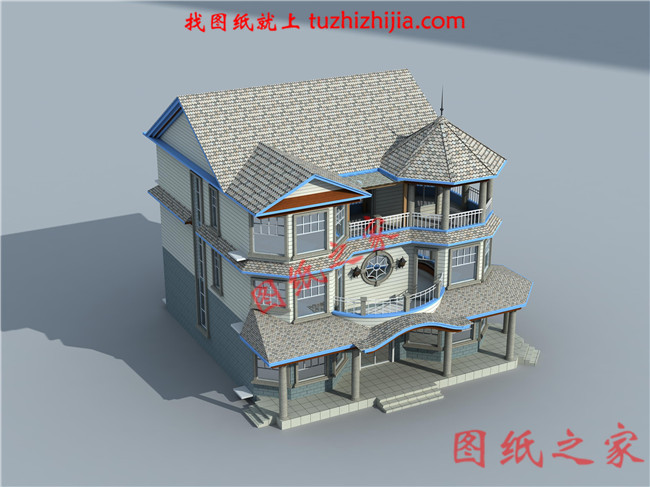 三層新農(nóng)村住宅房屋設(shè)計(jì)圖，溫馨美觀的戶型