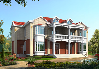 鄉(xiāng)村兄弟二層雙拼別墅設(shè)計(jì)圖，單戶120平米左右，戶型合理