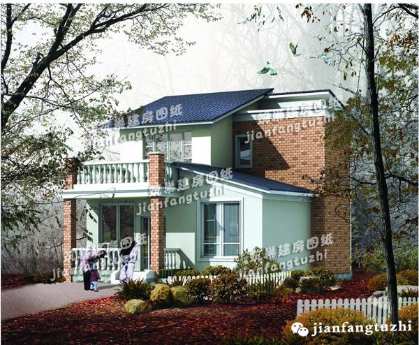 9x11農(nóng)村二層小樓房設(shè)計方案圖，經(jīng)濟(jì)實惠型