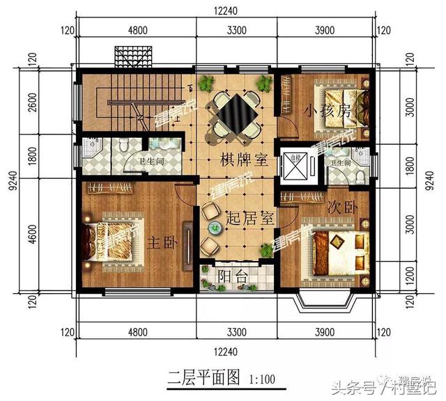 110平農村三層小洋樓設計方案圖，看完忍不住轉發(fā)了