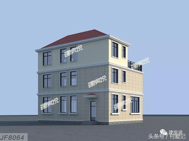 110平農村三層小洋樓設計方案圖，看完忍不住轉發(fā)了