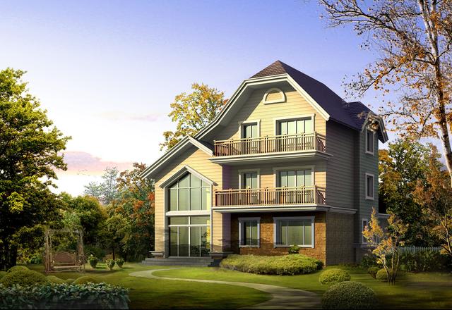 面寬12.5米農(nóng)村三層樓房設(shè)計(jì)，富有濃郁的田園氣息