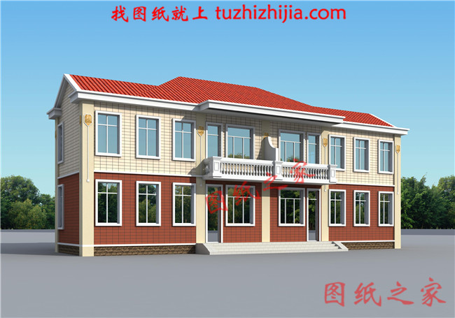 鄉(xiāng)村兄弟二層雙拼別墅設(shè)計圖，單戶120平米左右，戶型合理