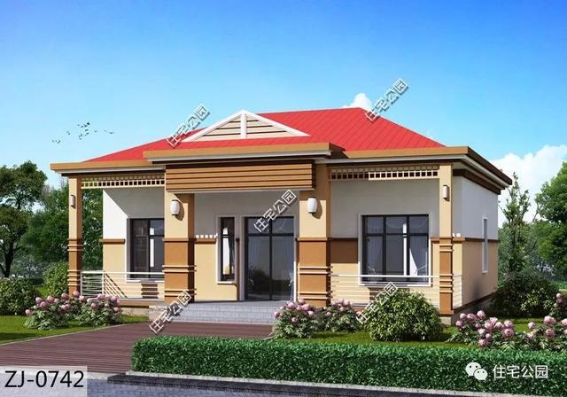 12x11米新農(nóng)村平層別墅戶型圖，3臥2廳很實(shí)用