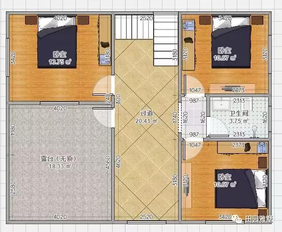帶配房廚房的二層農(nóng)村房屋設(shè)計圖，看好就開建啦