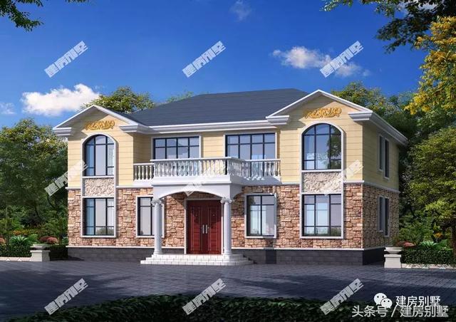 16*12米二層雙拼別墅設(shè)計(jì)圖，建好保證很有面子