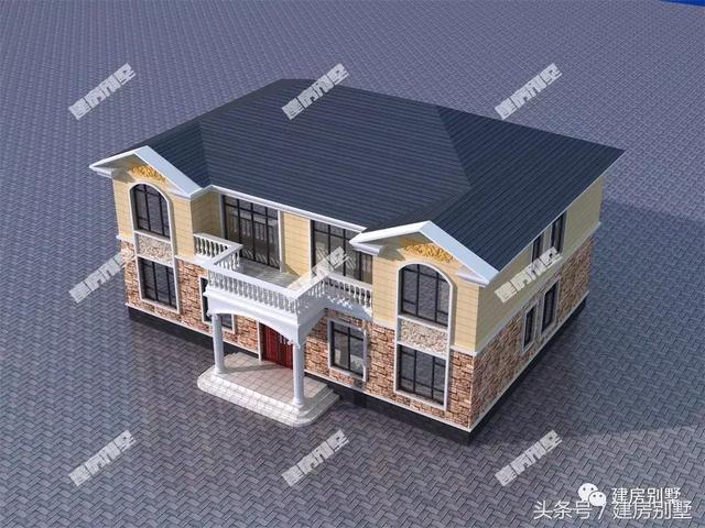 16*12米二層雙拼別墅設(shè)計(jì)圖，建好保證很有面子