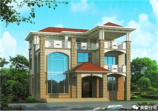 24款好看的住宅外觀效果圖，一二三層都有