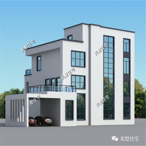 5款平頂別墅外觀效果圖，坡屋頂都看膩了