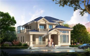 16*12米帶陽(yáng)光房二層小別墅設(shè)計(jì)圖，張揚(yáng)兼奢華