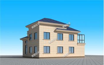 16*12米帶陽(yáng)光房二層小別墅設(shè)計(jì)圖，張揚(yáng)兼奢華