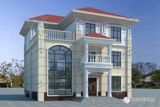 開(kāi)間12米、進(jìn)深12米三層歐式別墅設(shè)計(jì)圖，保證你喜歡