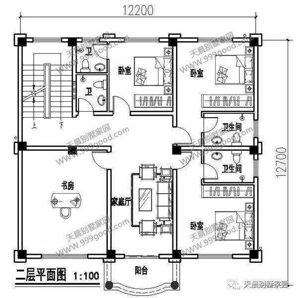 開(kāi)間12米、進(jìn)深12米三層歐式別墅設(shè)計(jì)圖，保證你喜歡