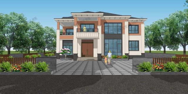 適合三代同堂居住自建別墅方案，附效果圖